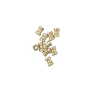 Crimp 1pkg10 brass, 4x2.5mm round tube / 1mm inside diameter, JBB Findings