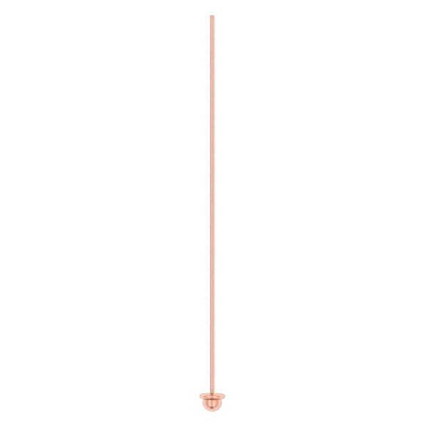 Head pin 1pkg12 copper, 2.5 inch / 4mm ball tip, 22 gauge image number 0