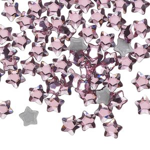 Flat back 360pk rose foil back, Swarovski&reg; hotfix 6mm star flower 2754