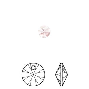 Drop 720pk light rose, Swarovski&reg; 6mm pendant mini disk 6428