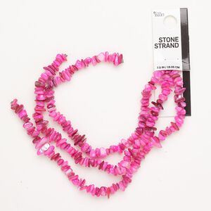 Mother-of-pearl shell 1pkg1, chip bead 21 inch pink mini
