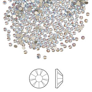Flat back 1440pk light sapphire opal AB foil back, Preciosa MAXIMA Czech crystal rhinestone 1.7-1.9mm chaton rose round SS5