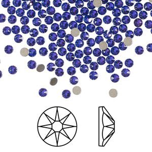 Flat back 144pk crystal heliotrope foil back, Crystal Passions&reg; 2.5-2.7mm rose round SS9 2058