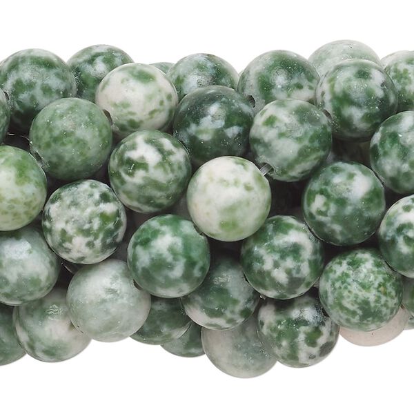 Tree agate 1pkg10, round bead natural 15.5-16 inch 8mm image number 0