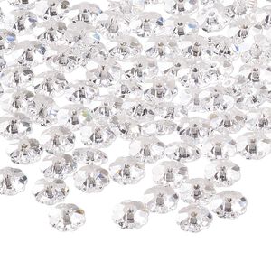 Bead 288pk crystal, Preciosa Czech crystal 6x2mm loch flower