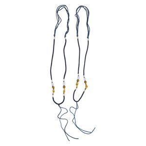 Imitation silk / jadeite 1pkg2, macram&eacute; necklace cord adjustable 20 inch / 5.5 inch dangle 2-3.5mm