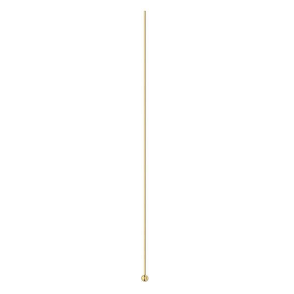 Head pin 1pkg2 14Kt gold, 1.75 inch / 1mm ball tip, 30 gauge image number 0
