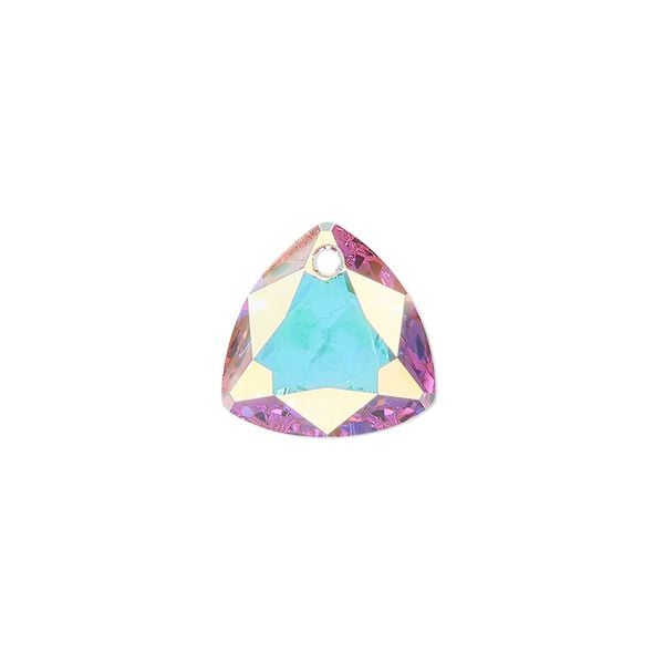 Drop 1pk crystal AB, Crystal Passions&reg; 14.5mm pendant trilliant cut 6434 image number 0