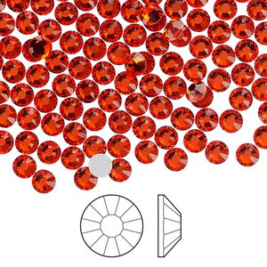 Flat back 1440pk hyacinth foil back, Preciosa Viva 12&reg; Czech crystal rhinestone 3.8-4mm chaton rose round SS16