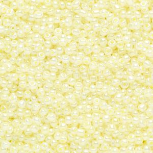 Seed bead, Ming Tree&trade;, glass, pkg/1 pound, #11 round, opaque ceylon yellow.