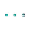Bead 1pkg288 Caribbean green, Swarovski&reg; ReCreated&trade;, 4mm faceted cube 5601 image number 0
