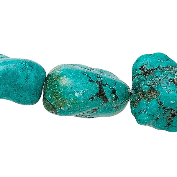 Turquoise 1pkg1, nugget bead 15.5-16 inch medium to large image number 0