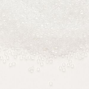 Seed bead, Miyuki, glass, pkg/250g, #15 rocaille, transparent crystal clear, (RR-131).