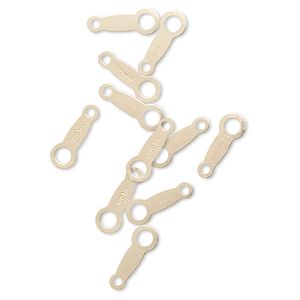Chain tab 1pkg10 14Kt gold-filled, 8x3mm