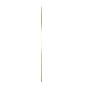 Head pin 1pkg500 gold-plated, 4 inch, 21 gauge brass