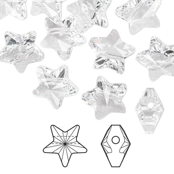 Bead 108pk crystal, Swarovski&reg; 12mm star 5714 image number 0