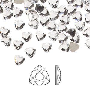 Flat back 12pk crystal foil back, Crystal Passions&reg; 5mm trilliant 2472