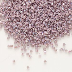 Seed bead, Delica&reg;, glass, pkg/50g, #11 round, opaque rainbow mauve (DB-0158).
