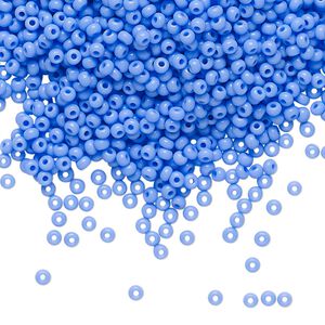 Seed bead, Preciosa Ornela Czech glass, pkg/500g, #11 rocaille, opaque powder blue, (33020).