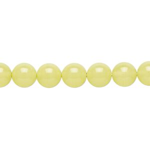 Bead, Czech dipped d&eacute;cor glass druk, mint, 8mm round. Sold per 15-1/2" to 16" strand.
