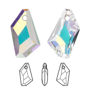 Drop 48pk crystal AB, Swarovski&reg; 24x16mm pendant de-art 6670