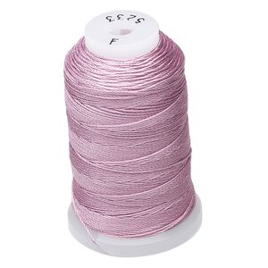 Thread, Purely Silk&trade;, 3-ply, lilac, size F. Sold per 140-yard spool.