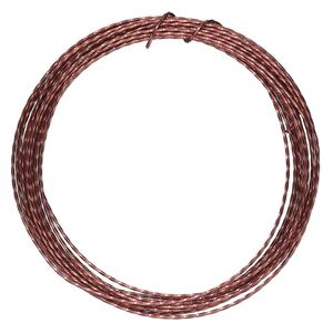 Wire, ParaWire&trade;, antiqued copper, twisted square, 18 gauge. Sold per 8-foot section.