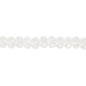 Bead 288pk crystal, Preciosa Bellatrix Czech crystal 6x4mm rondelle