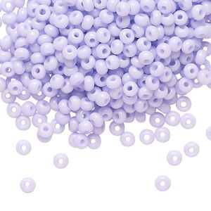 Seed bead, Preciosa Ornela Czech glass, pkg/50g, #8 rocaille, opaque lilac, (23420).