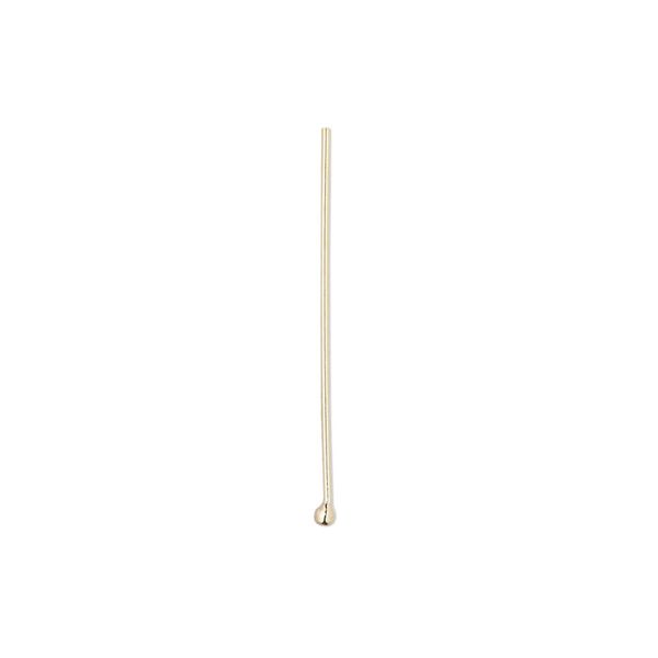 Head pin 1pkg4 14Kt gold-filled, 1 inch / 1.5mm ball tip, 22 gauge image number 0