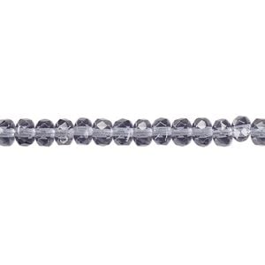 Bead, Czech fire-polished glass, Montana blue, 5x4mm faceted rondelle. Sold per 15-1/2" to 16" strand.