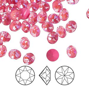 Chaton 12pk crystal lotus pink DeLite, Crystal Passions&reg; 6.14-6.32mm round SS29 1088