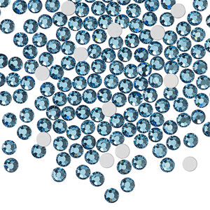 Flat back 1pkg144 Malibu blue foil back, Preciosa MAXIMA Czech crystal rhinestone, 3.0-3.2mm chaton rose round SS12