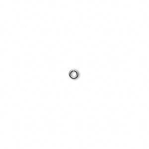 Jump ring 1pkg100 silver-plated, 3mm round, 20 gauge / 1.5mm inside diameter / brass