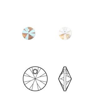 Drop 720pk crystal shimmer, Swarovski&reg; 6mm pendant mini disk 6428