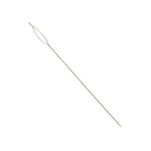 Needle, Beadalon&reg;, stainless steel, pkg/4, 2-1/2 inches, medium, 0.36mm width, collapsible-eye twisted wire.