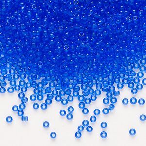 Seed bead, Preciosa Ornela Czech glass, pkg/500g, #11 rocaille, transparent light blue, (30050).