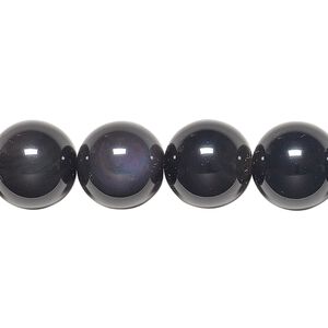 Rainbow obsidian 1pkg1, round bead natural 15.5-16 inch 12mm