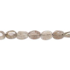 Labradorite 1pkg1, hand-cut puffed oval bead natural 13 inch 5x4mm-10x6mm
