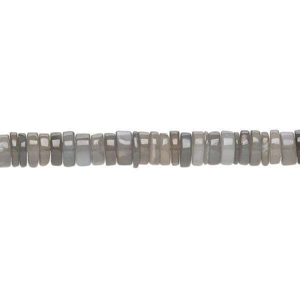 Grey moonstone 1pkg1, hand-cut rondelle bead natural 8 inch 4x1mm-5x2mm image number 0