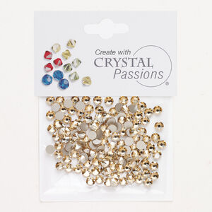 Flat back 1pkg144 crystal golden shadow foil back, Crystal Passions&reg; rhinestone 3.80-4.00mm round SS16