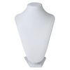 Display, necklace, velveteen and steel, white, 11 x 7-1/4 x 6 inches. Sold individually. image number 0