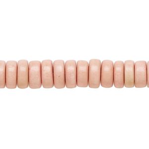 Bead 1pkg1, Taiwanese cheesewood (dyed / waxed), light orange, 8x4mm rondelle, 15-1/2 to 16 inches.