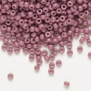 Seed bead, Miyuki, glass, pkg/50g, #8 rocaille, Duracoat&reg; opaque outside dyed hydrangea, (RR-4487).