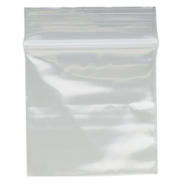 Bag, Tite-Lip&trade;, plastic, clear, 1-1/2 x 1-1/2 inch top zip. Sold per pkg of 100. image number 1