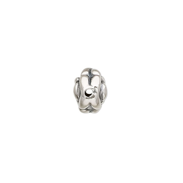 Bead 1pkg1 sterling silver, 10x7mm rose, electroformed / antiqued JBB Findings image number 1