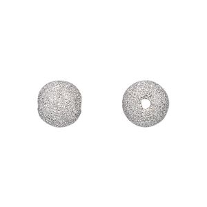 Bead 1pkg1 14Kt white gold, 10mm round