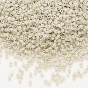 Seed bead, Delica&reg;, glass, pkg/7.5g, #11 round, opaque glazed luster linen (DB-0261-1).