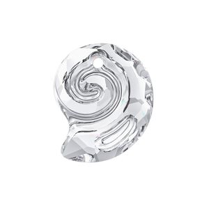 Drop 1pk crystal, Crystal Passions&reg; 14x12mm pendant twist shell 6731