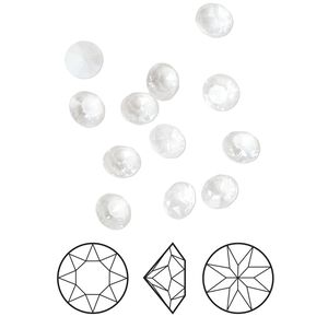 Chaton 12pk crystal electric white ignite LacquerPRO, Crystal Passions&reg; 6.14-6.32mm round SS29 1088